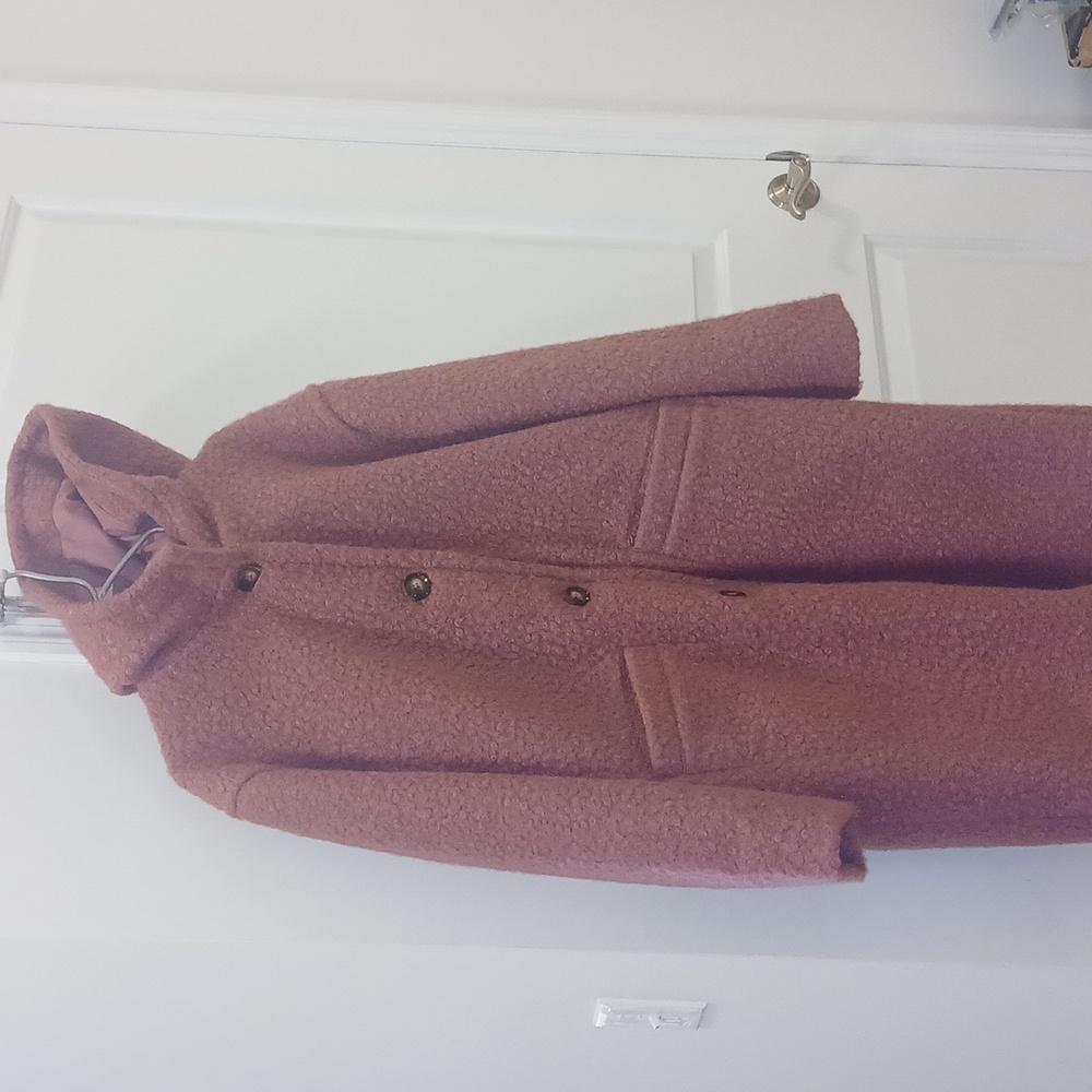 Pink Boucle Coat